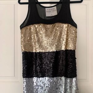 Upson Downes by William Anzevino Sequin Mini Dress, Size M, Urban Outfitters